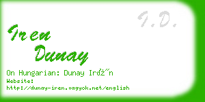 iren dunay business card